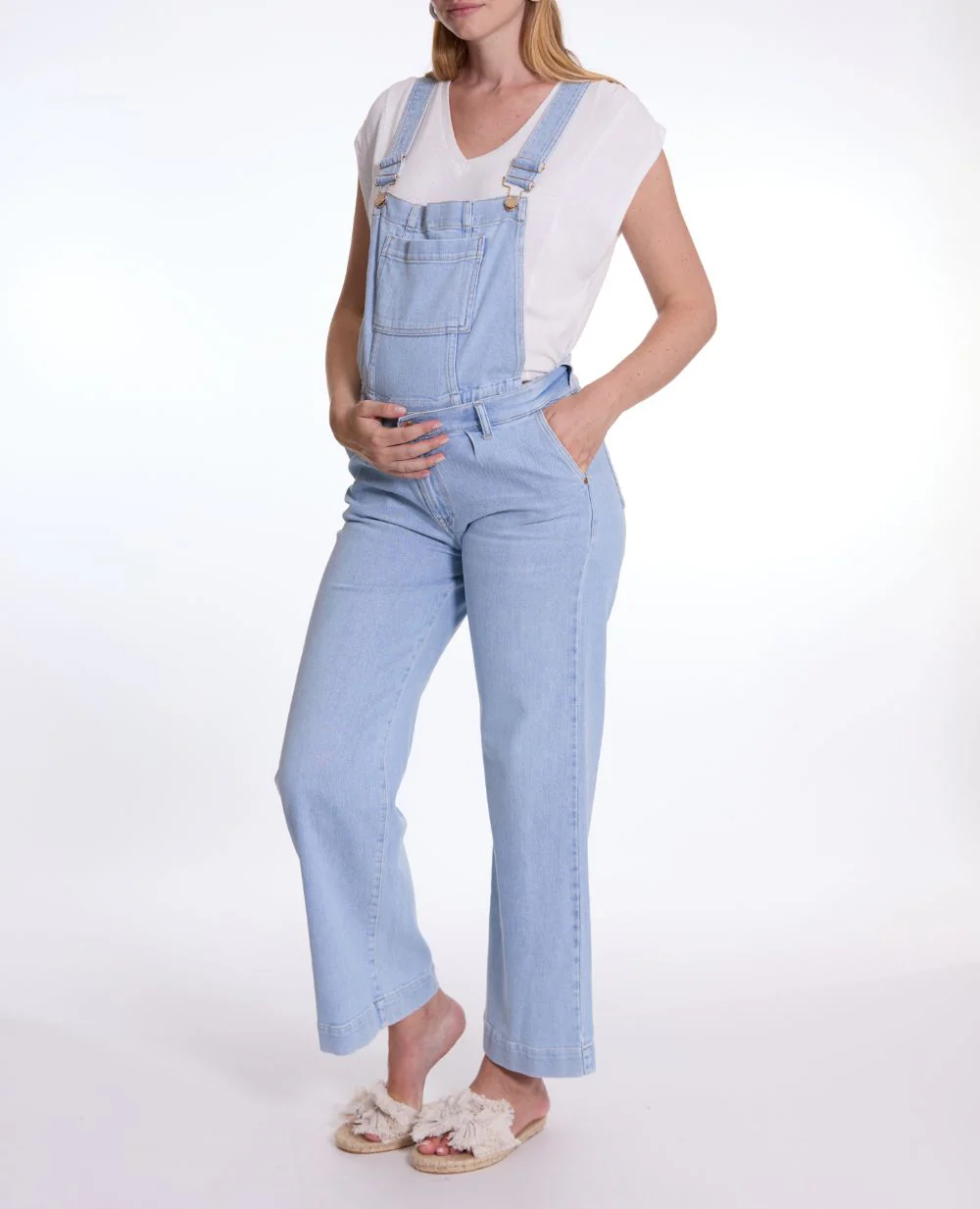 Salopette de grossesse en jean Kelly light - Blue - Image 2
