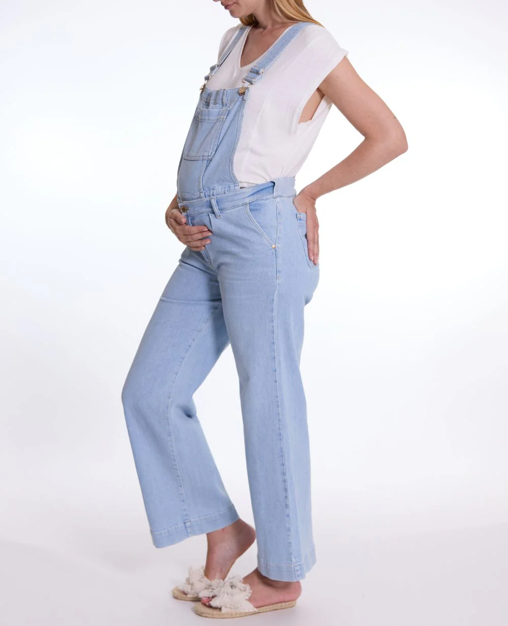 Salopette de grossesse en jean Kelly light - Blue - Image 3