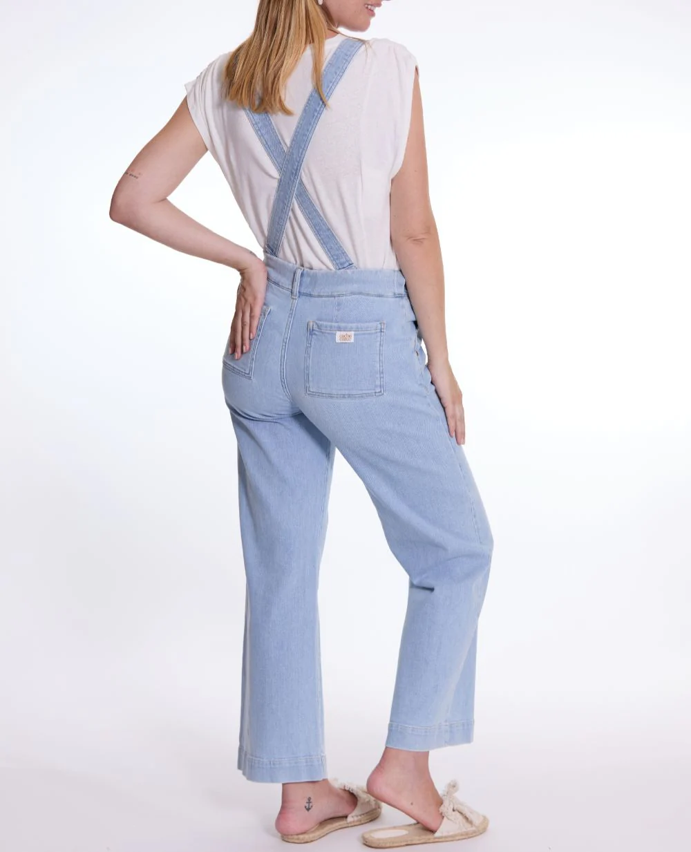 Salopette de grossesse en jean Kelly light - Blue - Image 4