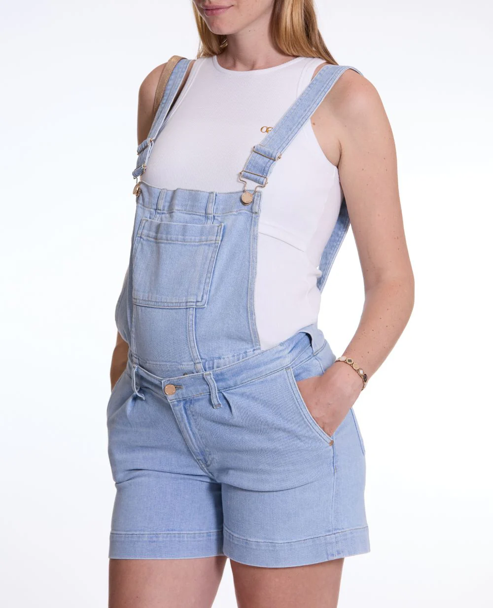 Salopette de grossesse et post-partum Donna - Light Blue - Image 3