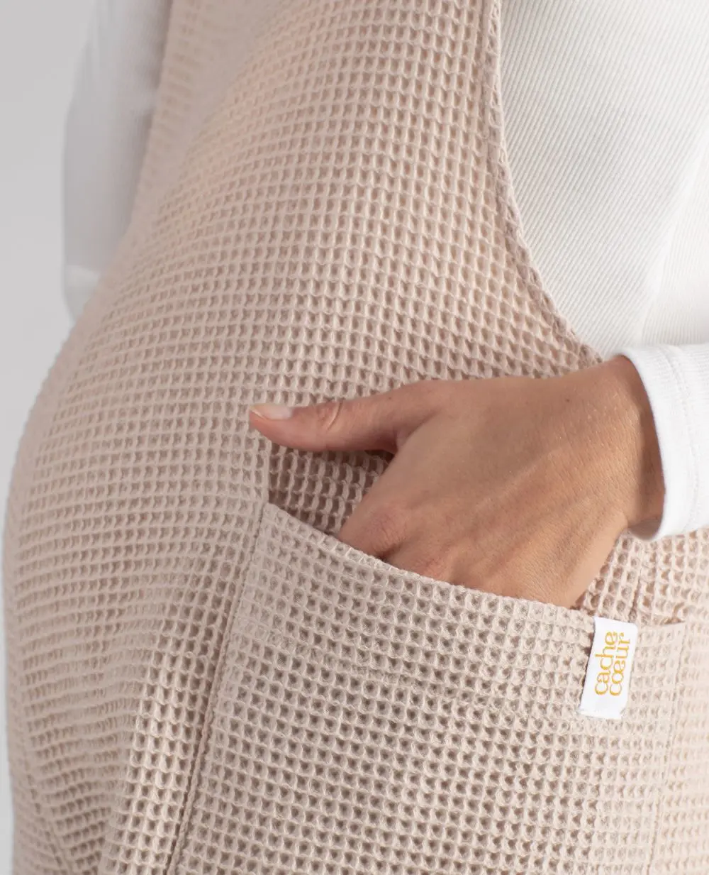 Salopette de maternité et d'allaitement Maya  - Beige - Image 6