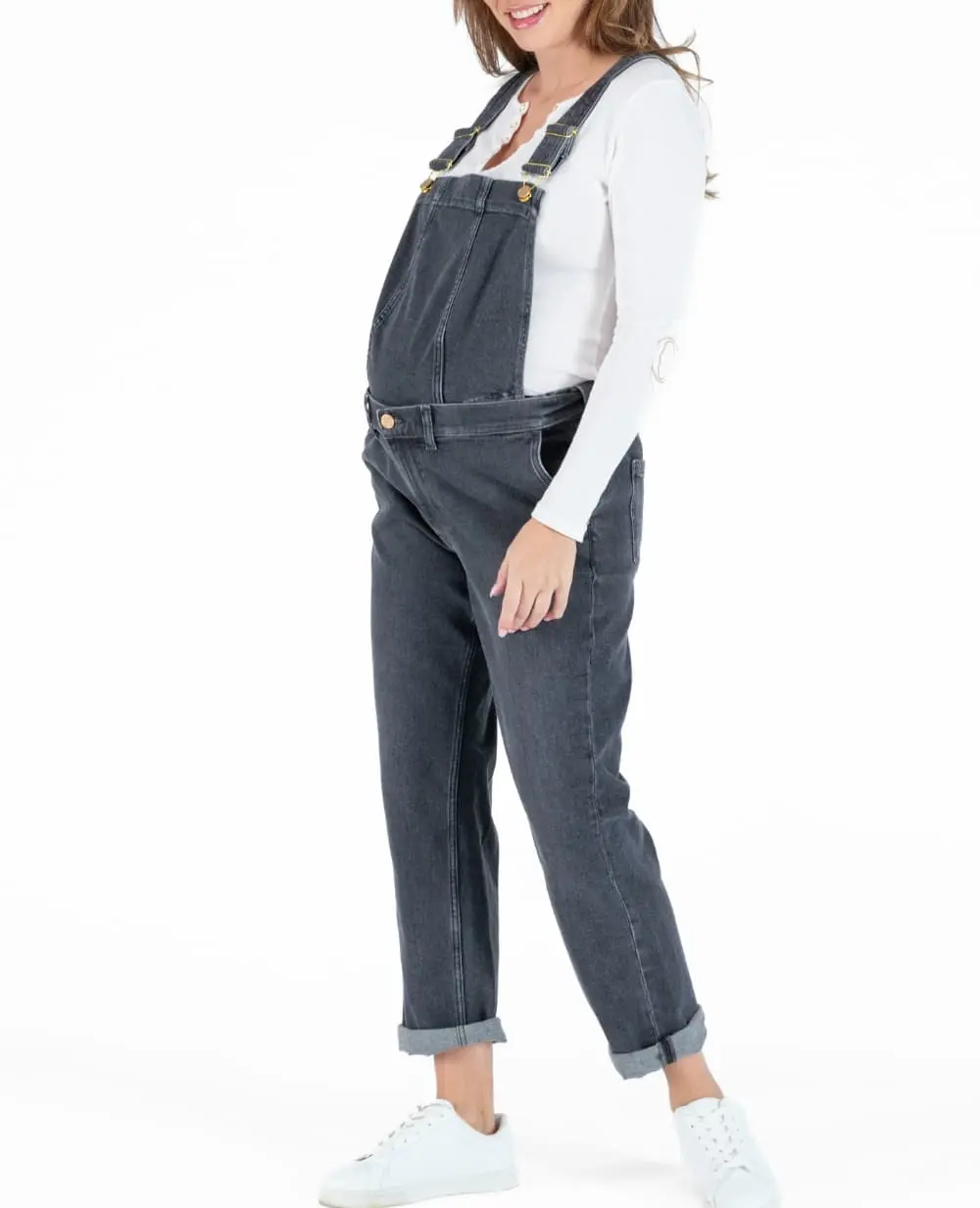 Salopette 2 en 1 ( jean Carrie + haut de salopette amovible )- Gris Used