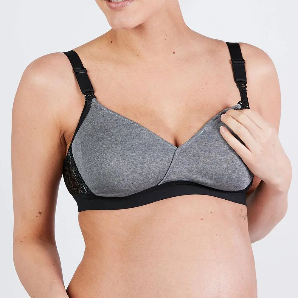 Soutien-gorge de grossesse et d'allaitement Serena - Gris - Image 3