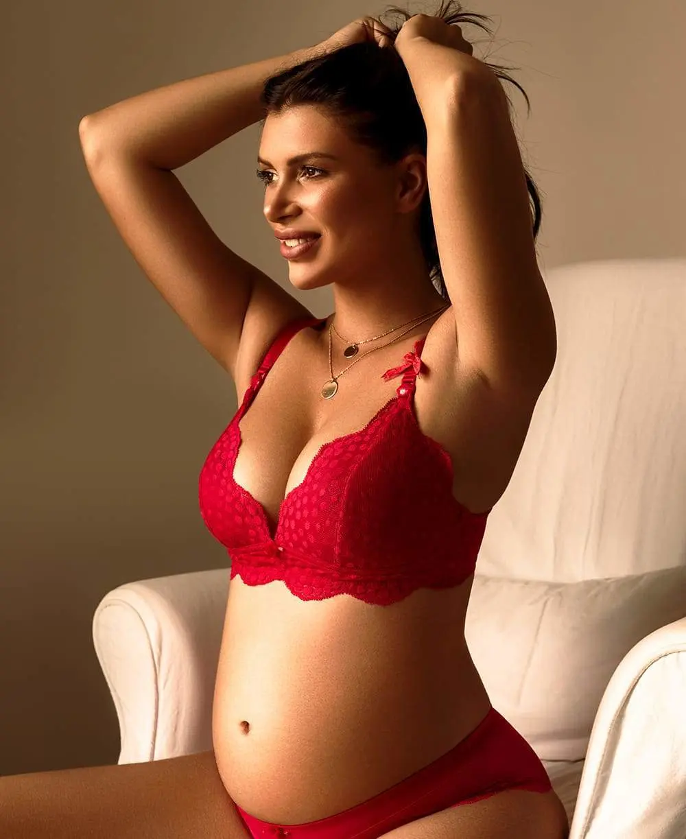 Soutien-gorge triangle de grossesse et d'allaitement LOLLYPOP - Grenadine - Image 4