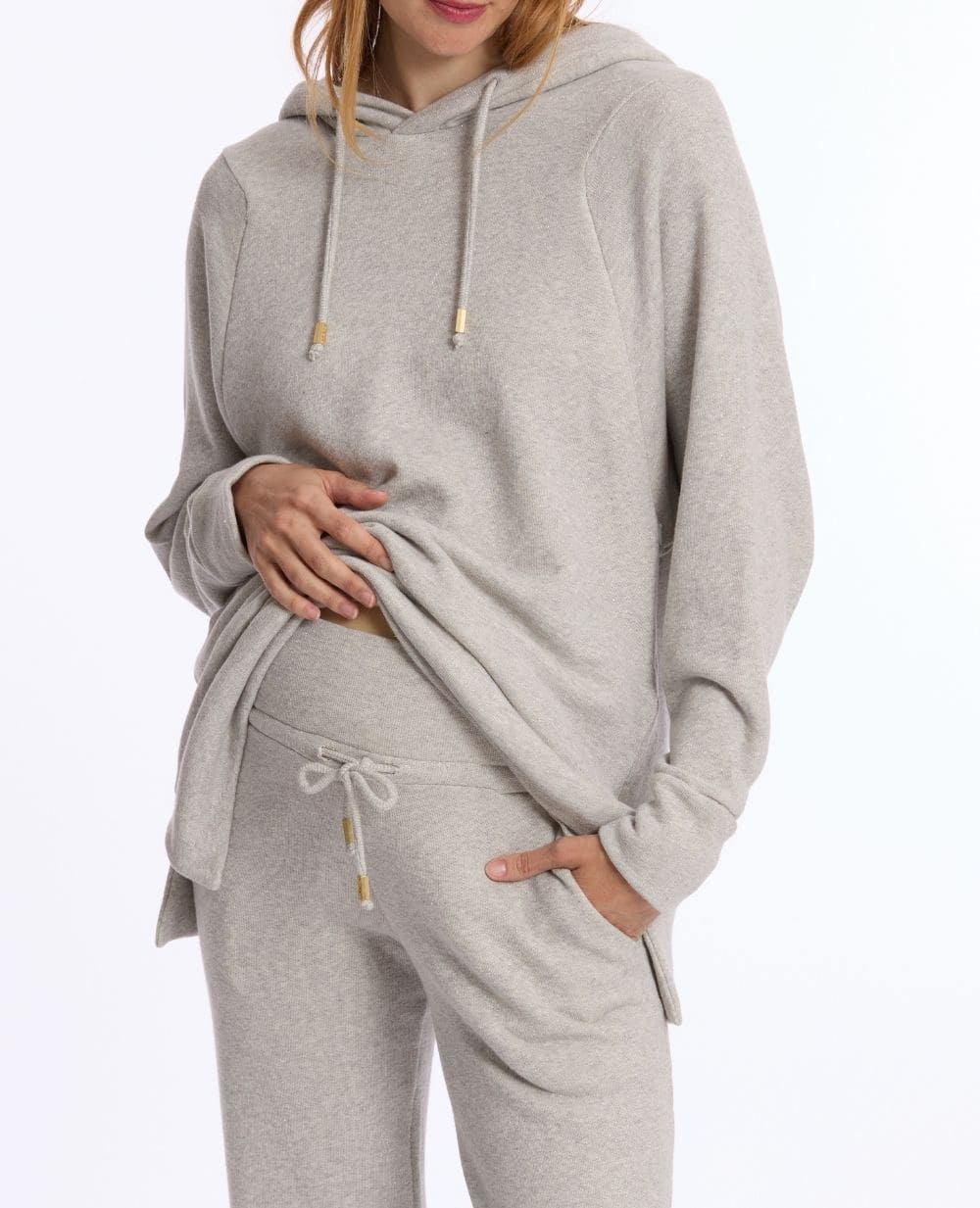 Sweat à capuche de grossesse et d’allaitement Billie - Gris - Image 5
