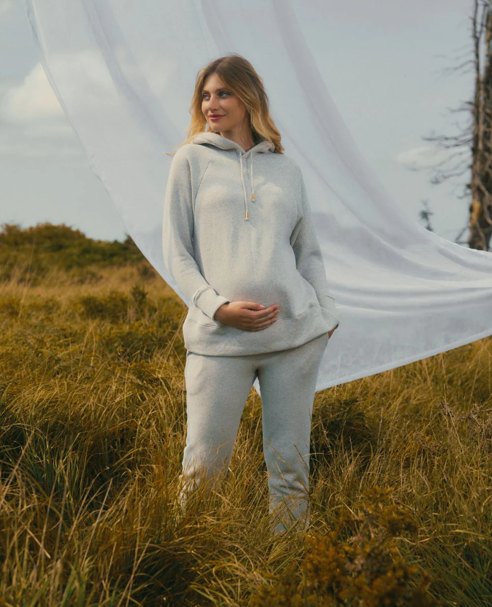 Sweat à capuche de grossesse et d’allaitement Billie - Gris - Image 9