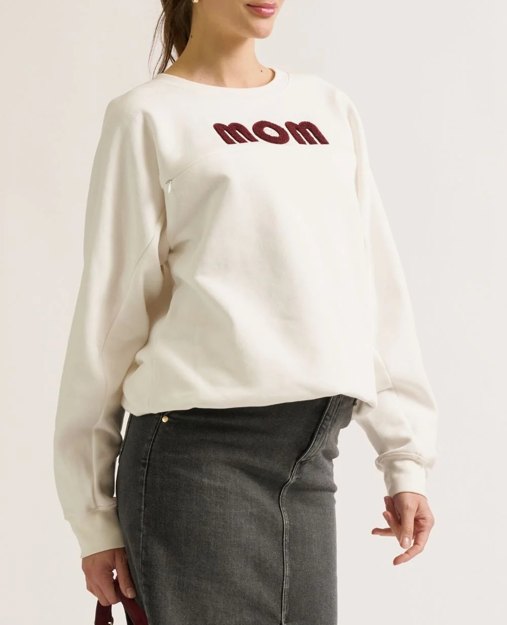 Sweat de grossesse et allaitement Mom - Ivoire - Image 4