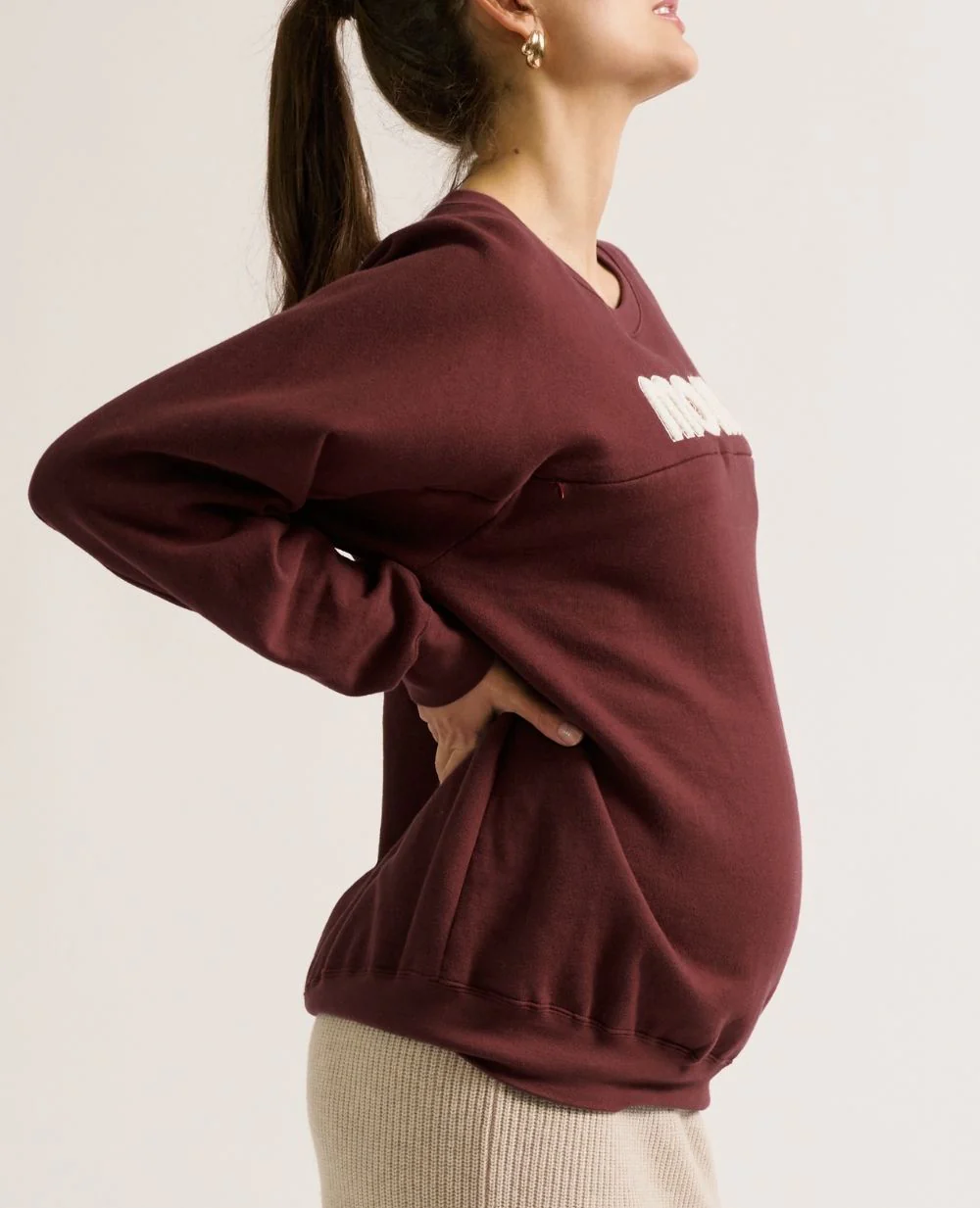 Sweat de grossesse et allaitement Mom - Prune - Image 2