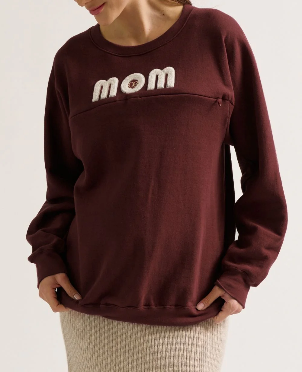 Sweat de grossesse et allaitement Mom - Prune - Image 4