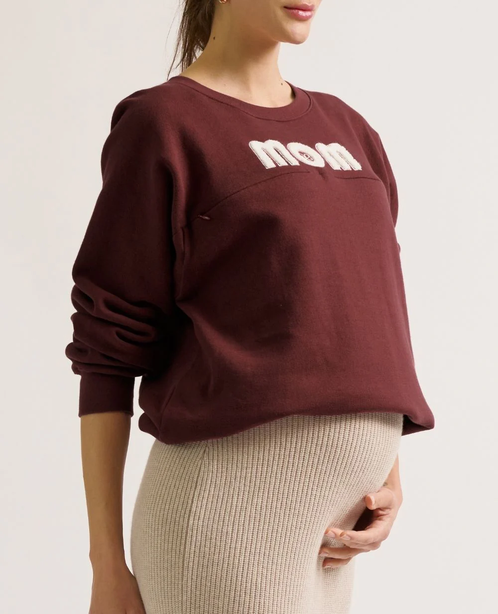 Sweat de grossesse et allaitement Mom - Prune - Image 9