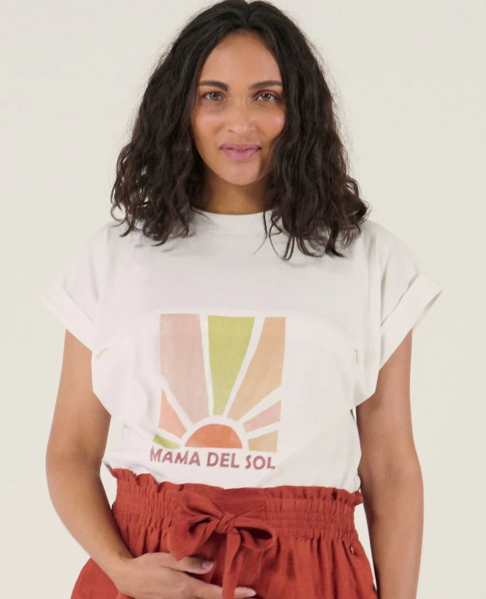 T-Shirt d'allaitement Mama Del Sol - Blanc - Image 2