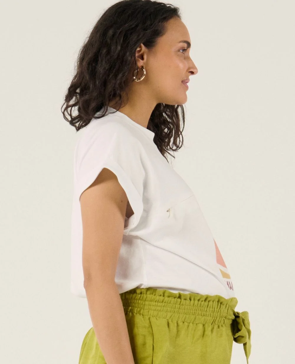 T-Shirt d'allaitement Mama Del Sol - Blanc - Image 3