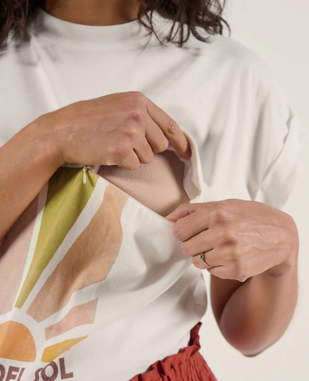 T-Shirt d'allaitement Mama Del Sol - Blanc - Image 6