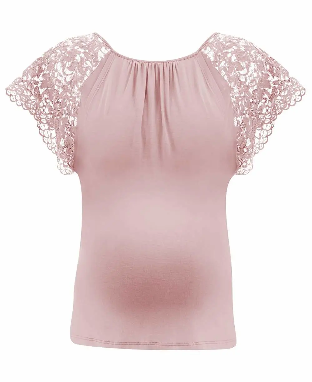 T-shirt de grossesse et d’allaitement Sofia - Pétale - Image 4