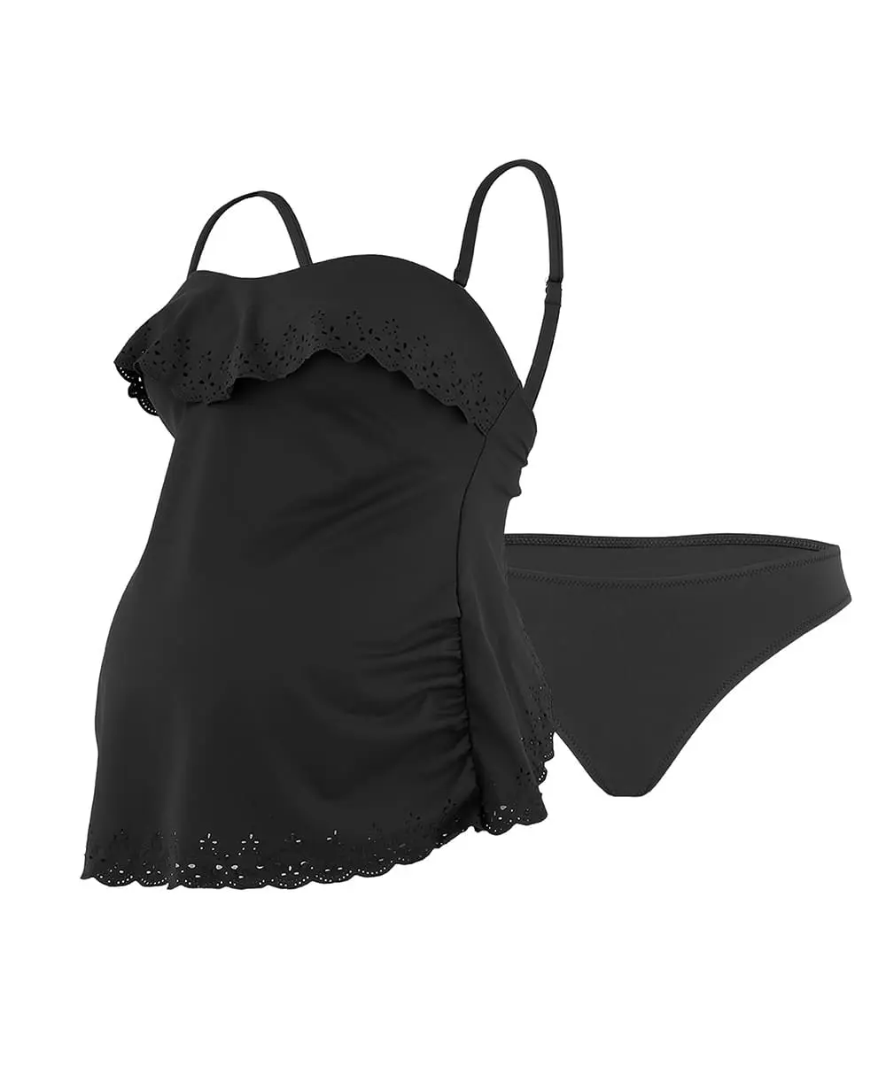 Tankini de grossesse Bloom - Noir - Image 4