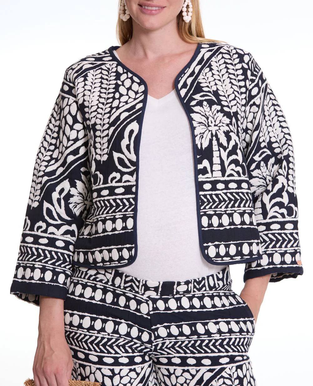 Veste jacquard matelassée Java - Multico - Image 4