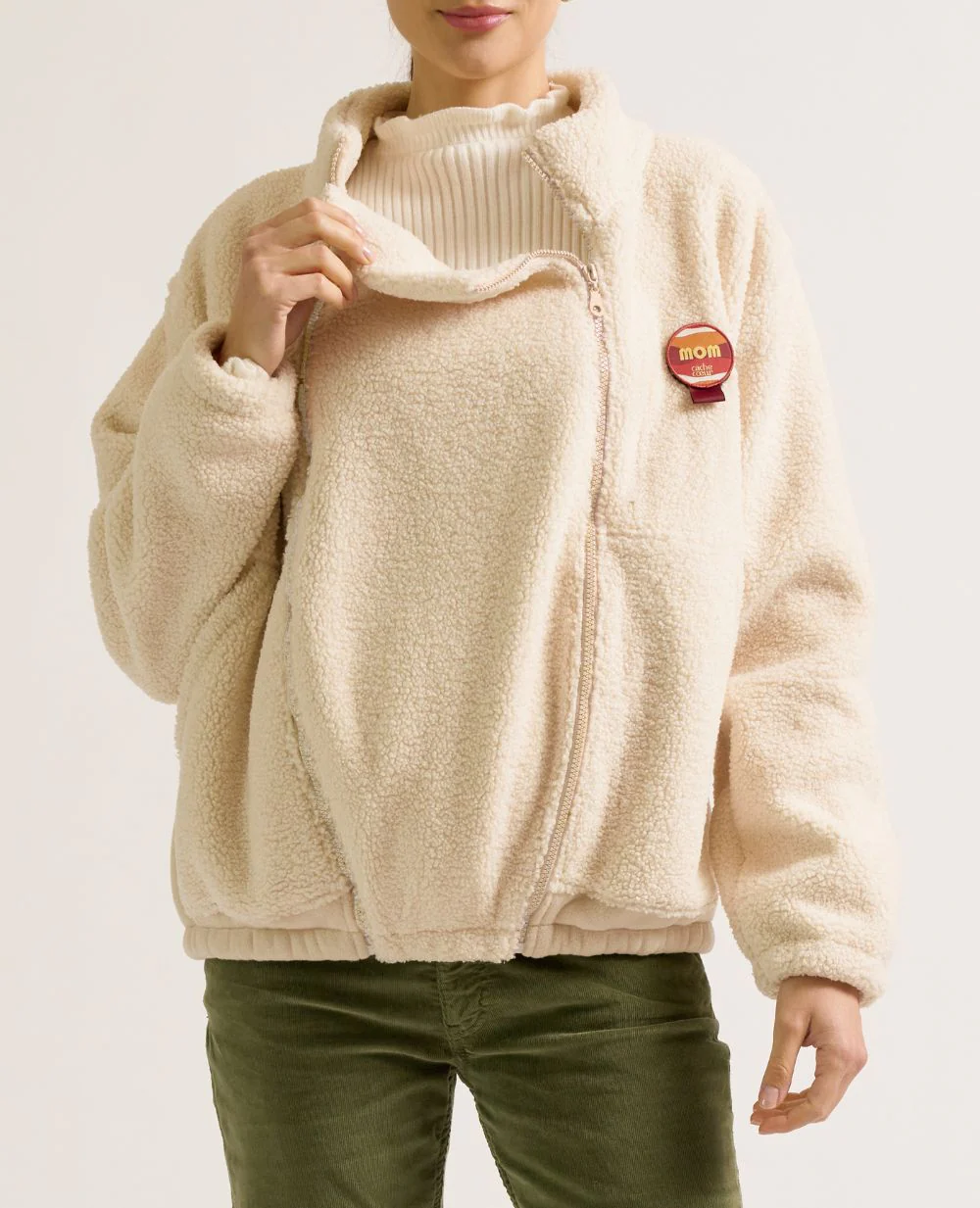 Veste polaire mixte de grossesse et portage Sasha - Beige - Image 7