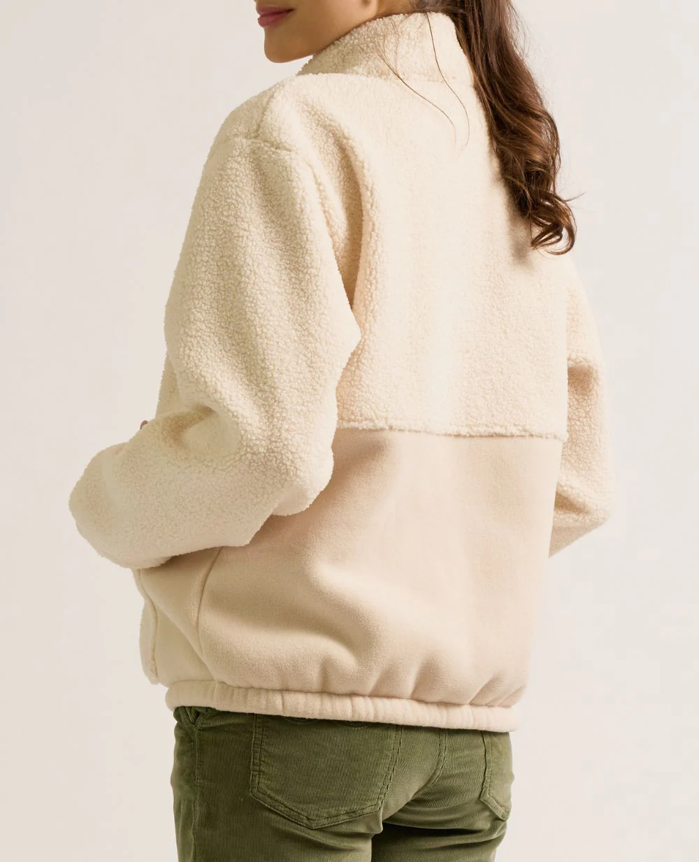 Veste polaire mixte de grossesse et portage Sasha - Beige - Image 8